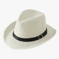 thumbnail image 2 of UJNDER Breathable Summer Sun Hats for Men Women Stylish Panama Straw Cowboy Hat with Wide Rolled Brim and for Outdoor Beach Casual Wear WH1, 2 of 3