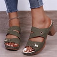 thumbnail image 1 of Zapatillas de tacón grueso de tacón alto de nuevo estilo, zapatillas de mujer con plataforma de boca de pescado Wmkox8yii hj789, 1 of 9