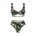 thumbnail image 4 of Rocae Lilies Flowers for Bikini Set for Women Two Piece Sexy High Swimsuits Split Crossover Bikini Large, 4 of 9