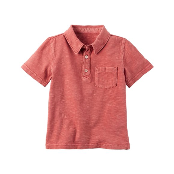 Carter's Baby Boys' Garment-Dyed Slub Jersey Polo, 6 Months