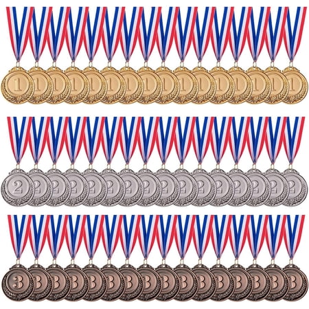 48 Pieces Gold Silver Bronze Award Medals-Winner Medals Gold Silver Bronze Pr...