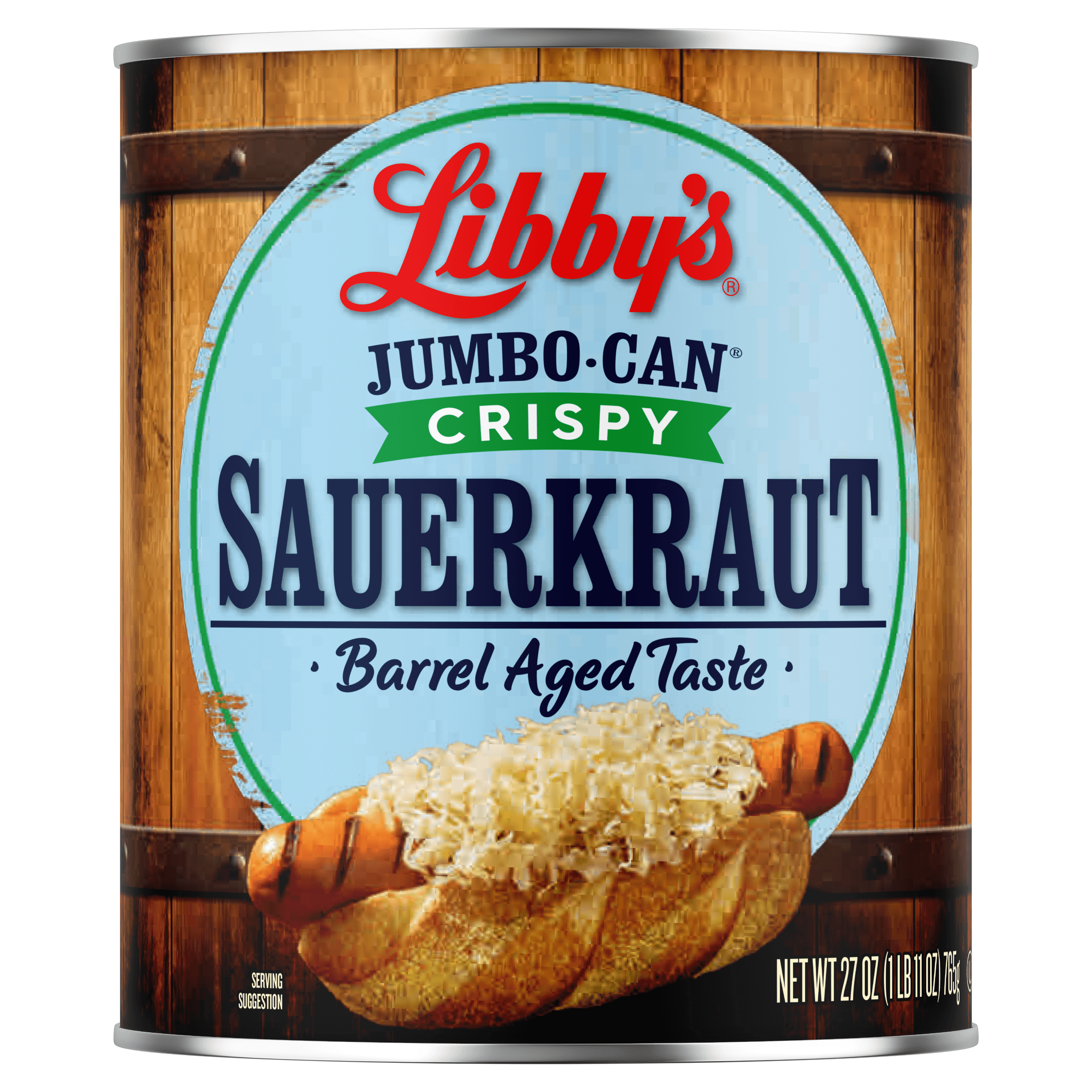 (7 pack) Libby's Crispy Sauerkraut, 27 oz Jumbo Can