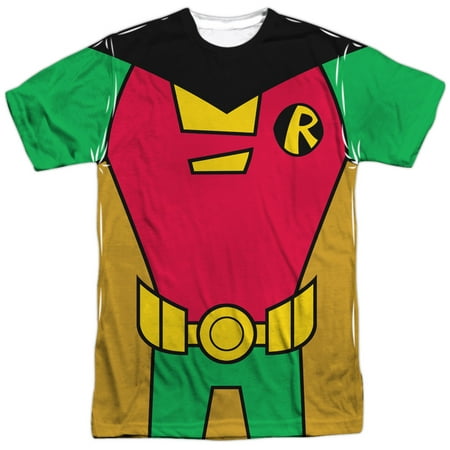 Teen Titans Go! Animated DC TV Series Robin Uniform Adult Front Print T-Shirt