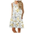 thumbnail image 1 of IROINNID Women's Shift Dress Sleeveless Summer Pockets Casual Loose Tank Dress Prints Drop Waist Dress, 1 of 6
