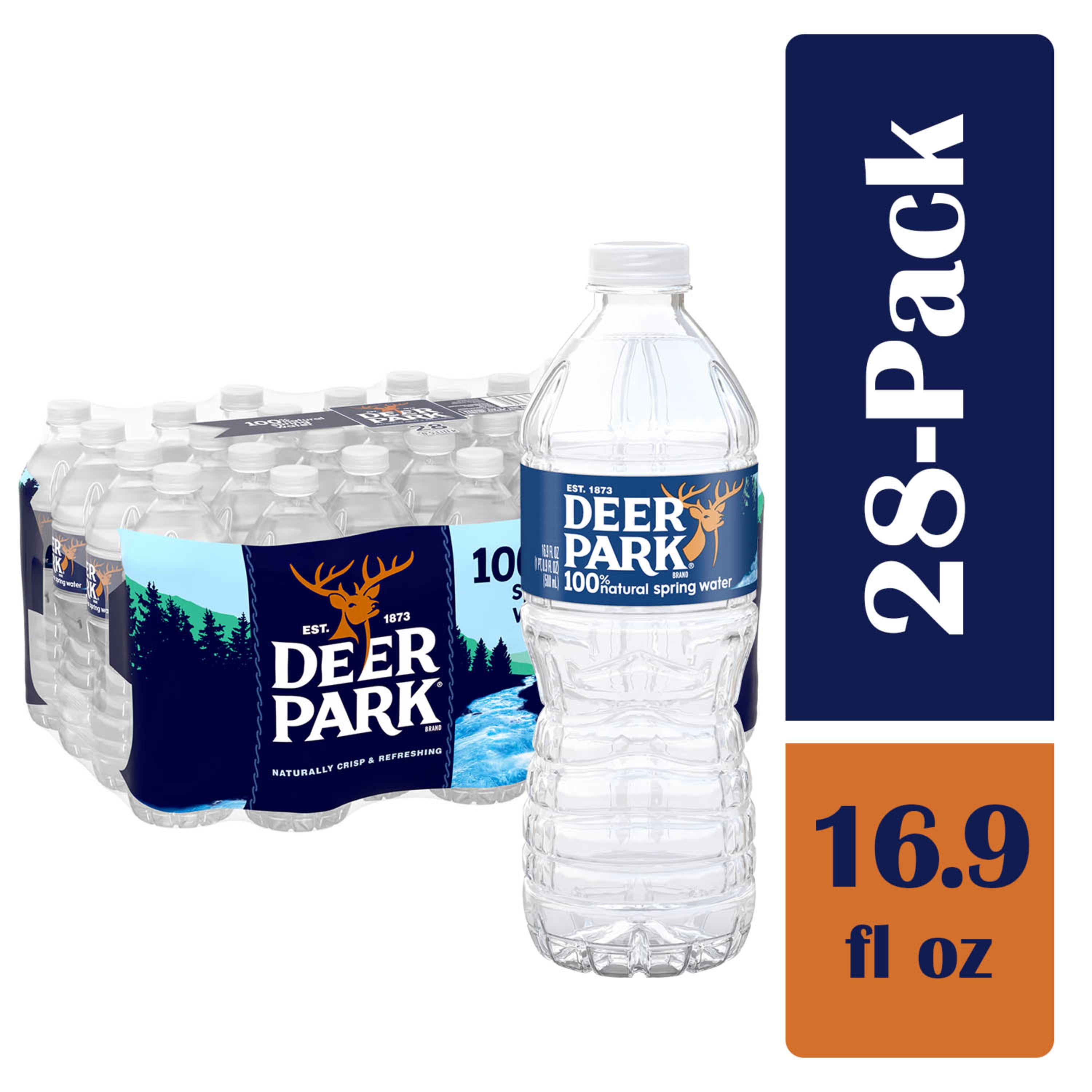 DEER PARK Brand 100 Natural Spring Water, 16.9ounce plastic bottles