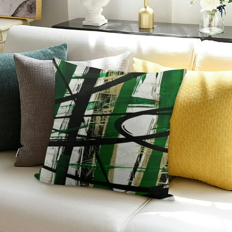 Black Gold and Green Pillow Covers Abstract Black and Gold Pillow Covers Modern Decorative Throw Pillows for Couch Bed Living Room Walmart