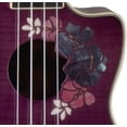 thumbnail image 2 of Luna Hibiscus Floral Cutaway Maple Top Concert Ukulele - Translucent Purple, 2 of 2