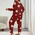 thumbnail image 5 of Censtreet Women's Plus Size 2 Piece Pajama Set Long Sleeve Shirt with Long Pajama Pant Printed Pj Lounge Sets XL-5XL, 5 of 5