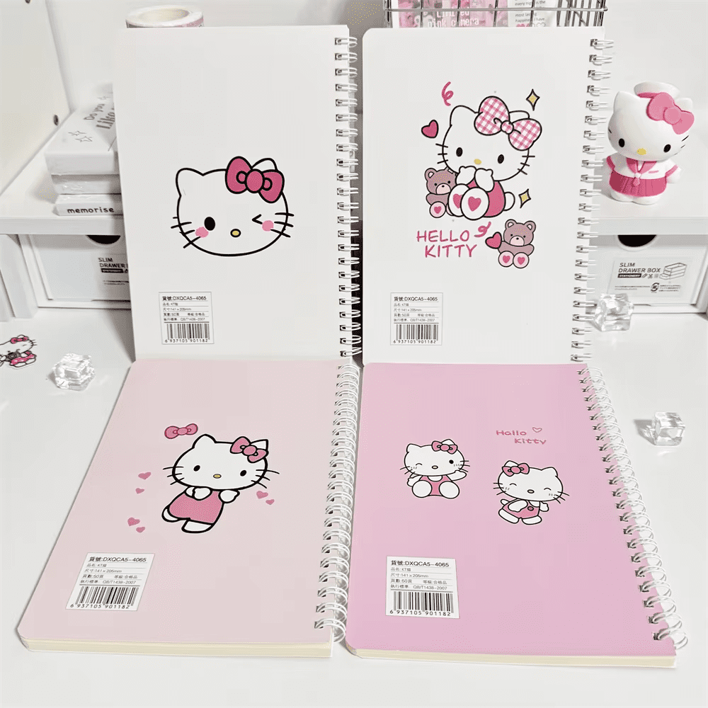 Sanrio Cartoon Cute Hello Kitty Notebook Stationery Portable Stationery Supplies Gift
