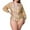 Yellow swimsuit for women, variant on HAPIMO One Piece Monokini High Cut Swimsuit Long Sleeve Bathing Suit Women's Plus Size Backless Beachwear V Neck Swimwear Tropical Hawaii Hot Spring Beach Dress Yellow