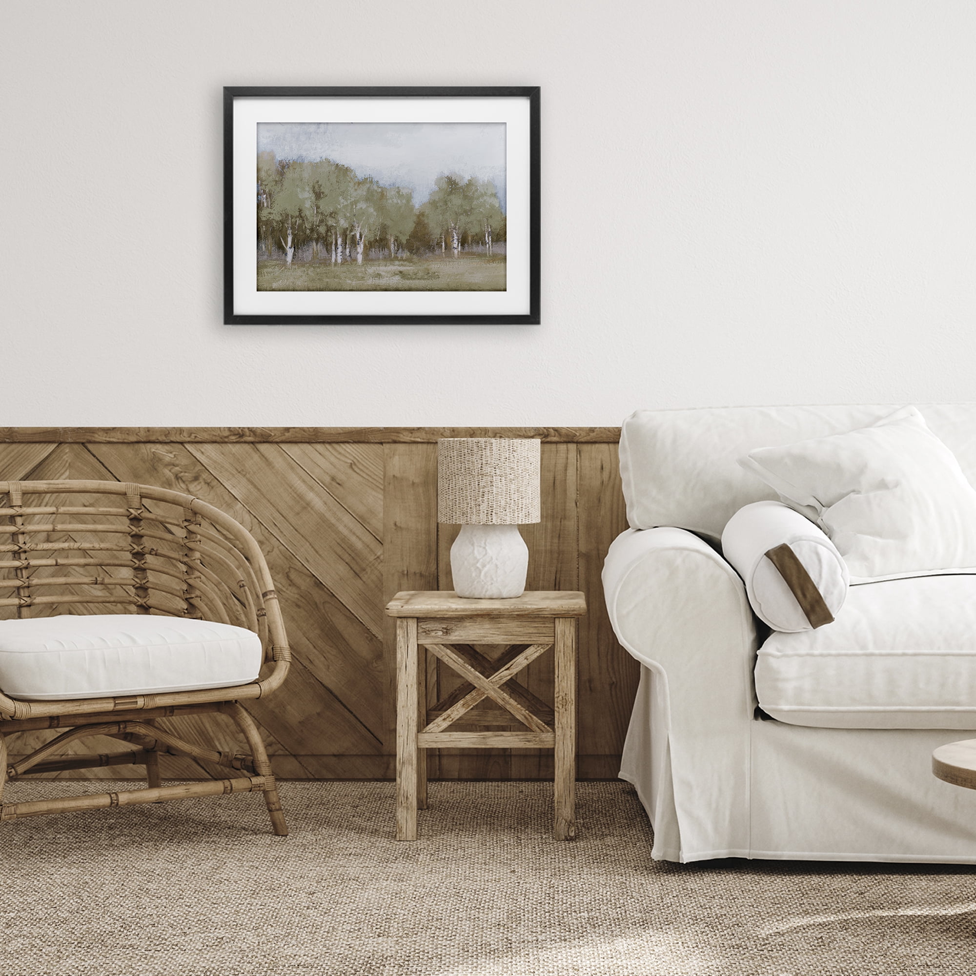 Stupell Industries Autumn Greens Tranquil Trees Black Framed Print Under Glass, design by Michael Marcon