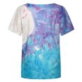 thumbnail image 4 of Puntoco Blusa de manga corta informal con estampado de sol vintage para mujer Puntoco Puntoco-3620, 4 of 9