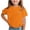 Orange, variant on PIWHJQK Girls'Short Sleeve T Shirts Casual Comfortable Tees Boys Girls Solid Short Sleeve Crew Neck Top With Rhinestone Print Summer Tops