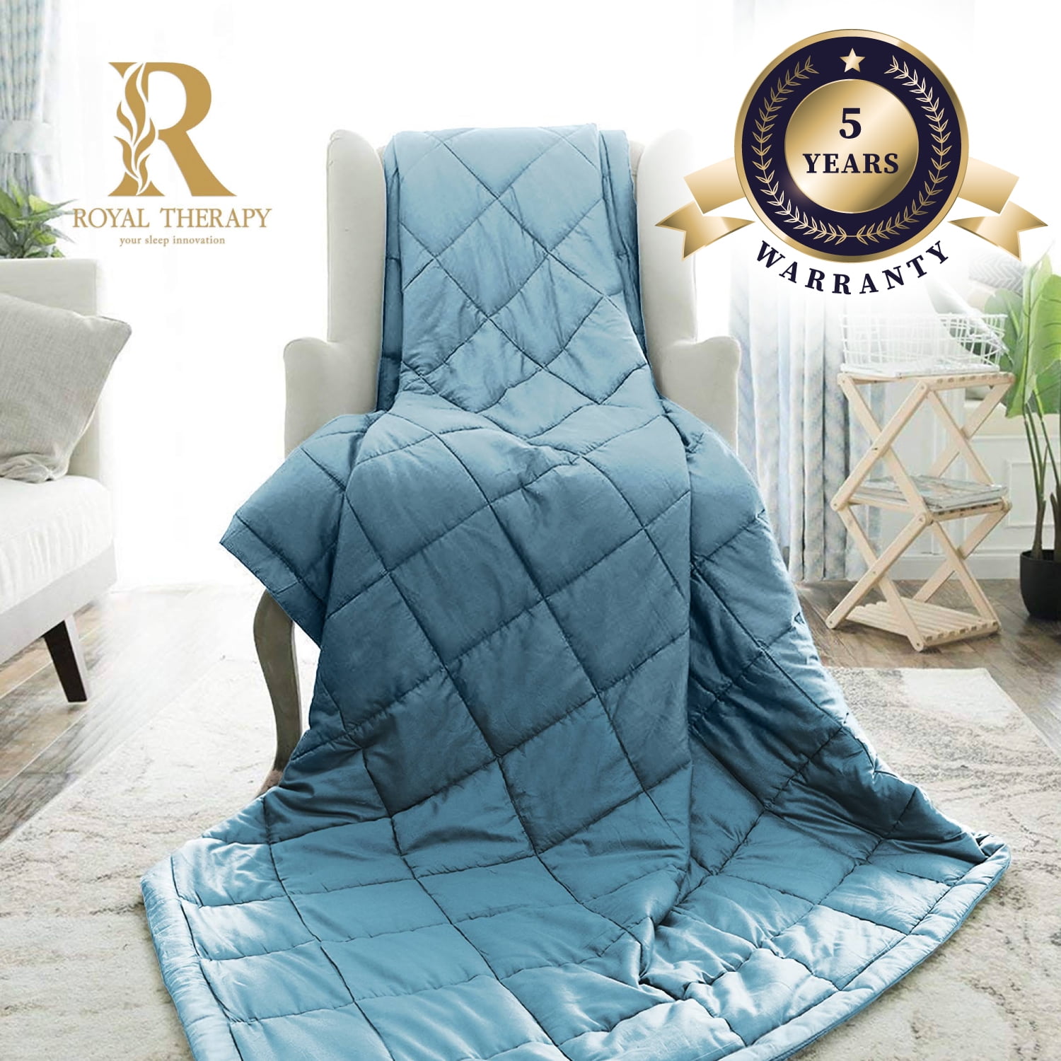 Royal Therapy Queen Weighted Blanket Adult & Kids Bed, 100 Calming
