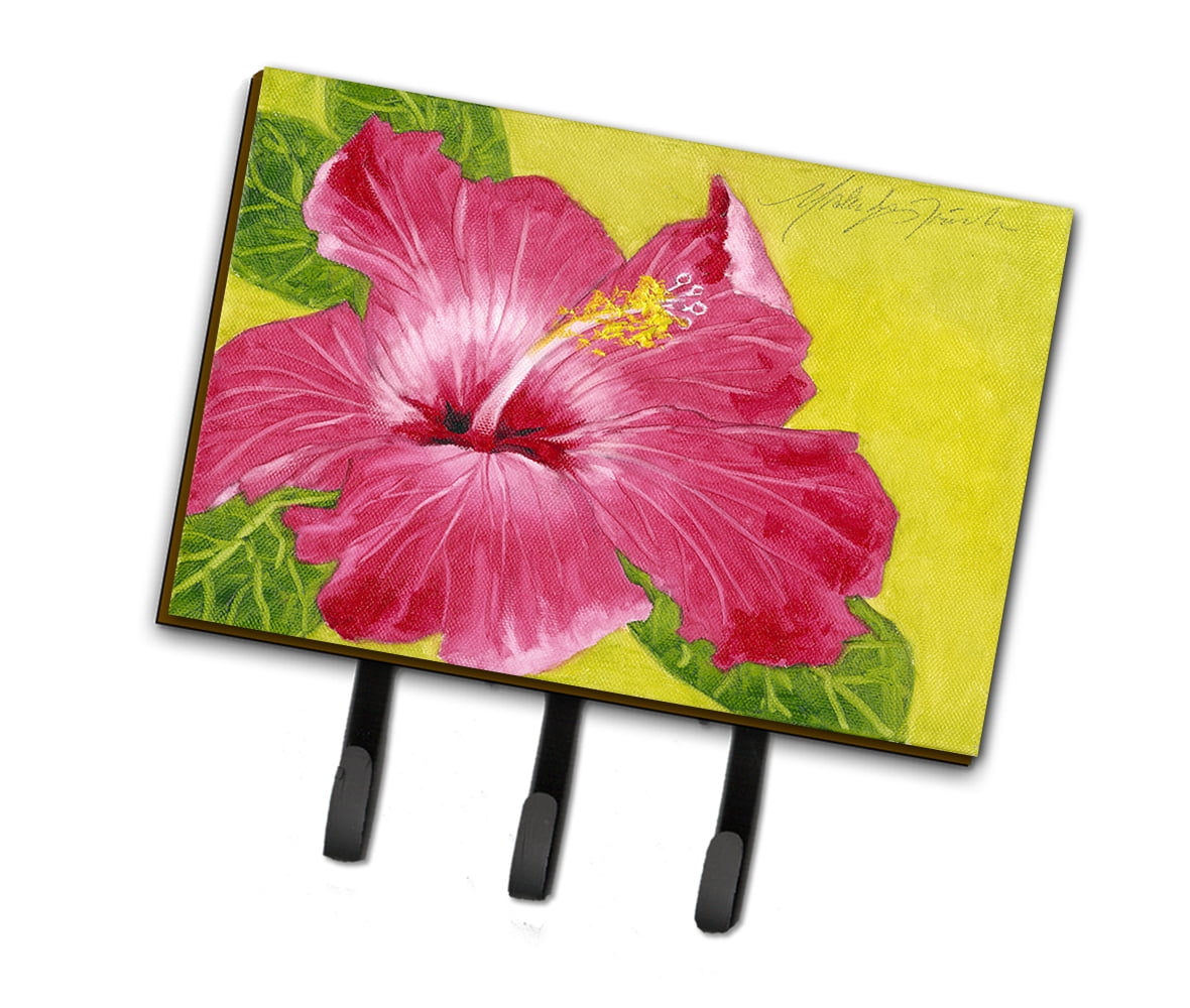 Pink Hibiscus Hearts Flowers License Plate Personalize Gifts Ladies Hot Pink 