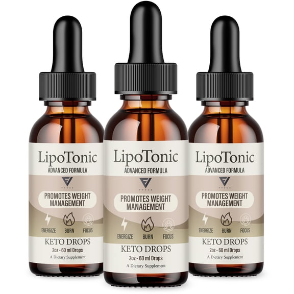 (3 Pack) Lipotonic Drops Weight Management , Lipo tonic Supplement (6oz)