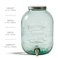 thumbnail image 4 of Couronne Company Large Authentic Glass Jar with Spigot, G5294-SQ, 3 gallon capacity, 4 of 6