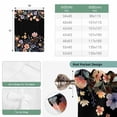 thumbnail image 6 of Black Spring Floral Balloon Curtains for Bedroom/Front Door/Bathroom, Elegant Flowers Farmhouse Botanical Tie Up Curtains 63 Inch Length Light Filtering Kitchen Curtains Shades for Windows 46"x63", 6 of 8