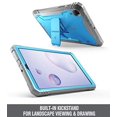 thumbnail image 4 of Poetic Série Révolution Conçue pour Samsung Galaxy Tab A 8.4 2020 Étui Robuste avec Support, Modèle SM-T307, Étui Robuste Tout-Terrain, Protecteur d'Écran Intégré, Bleu/gris, 4 of 6