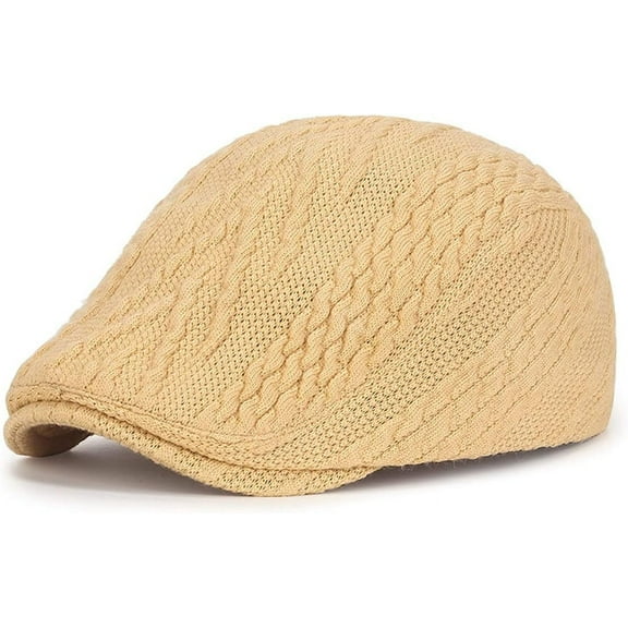LinYooLi Unisex Knit Flat Cap Beret, Newsboy hat, Driver hat
