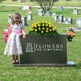 thumbnail image 6 of Sympathy Silks Artificial Cemetery Flowers 30" Yellow Rose Buds Saddle for Headstone, 6 of 9