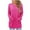Hot Pink, variant on ShiShine Women's Long Sleeves Crew Neck Shirts Loose Fit Tunic Tops Dressy Pullover With Pockets