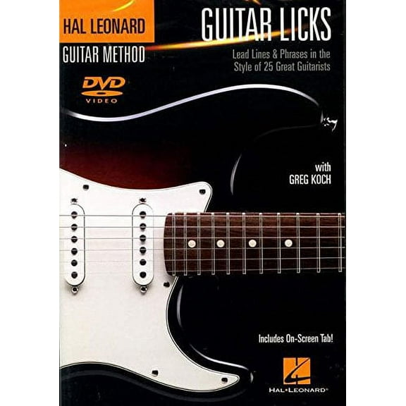 GUITAR LICKS - LEAD LINES & PHRASES IN THE STYLE OF 25 GREAT GUITARISTS (DVD) HL METHOD