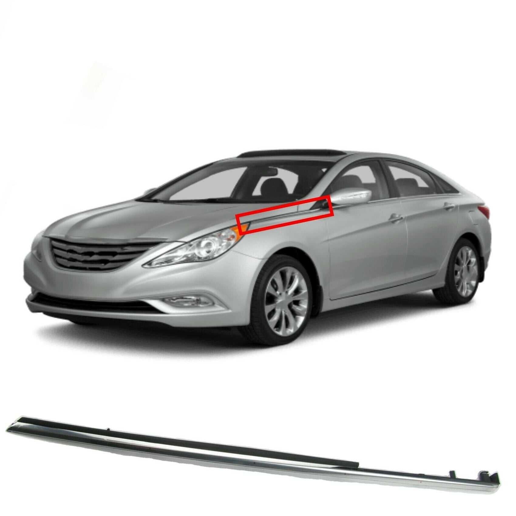 Bumper Trim For 2018 Hyundai Sonata Front Driver Side Chrome 