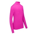 thumbnail image 3 of M&M SCRUBS Women's Long Sleeve Turtle-Neck T-Shirt Under Scrub (Neon Pink, X-Large), 3 of 5