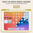 thumbnail image 5 of Rongsi Case Compatible with iPad 10.2 Inch 2021/2020 iPad 9th/8th Generation & 2019 iPad 7th Generation with Pencil Holder, Protective Case with Soft TPU Back, Auto Sleep/Wake Cover, Yellow, 5 of 8