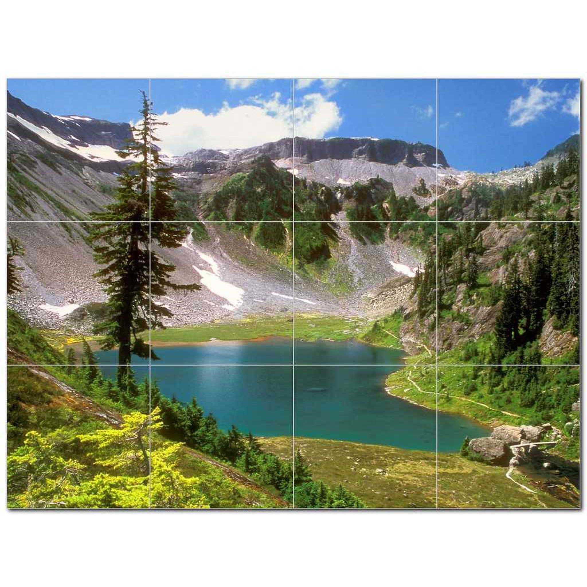 Lake Picture Ceramic Tile Mural Kitchen Backsplash Bathroom Shower