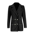 thumbnail image 5 of Sakmal Womens Barn Coat Corduroy Fleece Black Jacket Streetwear Women Fall Clothes XL, 5 of 6