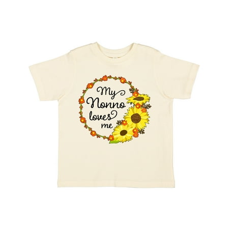 

Inktastic My Nonno Loves Me with Sunflower Wreath Gift Toddler Boy or Toddler Girl T-Shirt