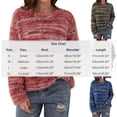 thumbnail image 3 of Turilly Women's Fuzzy Striped Sweater Crew Neck Long Sleeve Cozy Winter Top, 3 of 6
