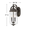 thumbnail image 5 of Hinkley Lighting 2754 Willoughby 2 Light 17" Tall Outdoor Coastal Elements Wall - Bronze, 5 of 7