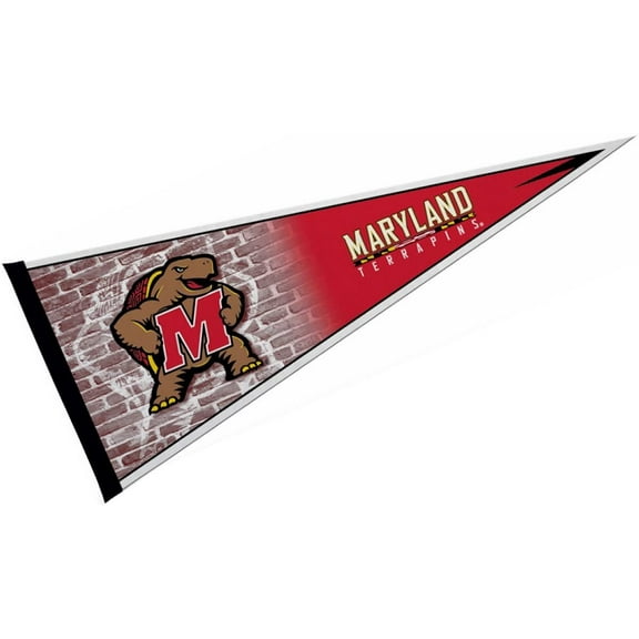 University of Maryland Terrapins Soft Felt Pennant, Primary Design, 12x30 Inch, Easy To Hang