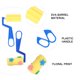thumbnail image 2 of Juego de 8 pinceles de esponja para dibujar, con diseño creativo, para grafitis, para preescolar, hogar y bricolaje (amarillo y azul, estilo aleatorio)., 2 of 8