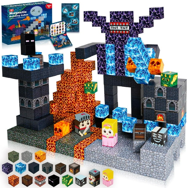 Bloques magnéticos Annexfun Build Magnet Dark Mechanical Castle, 100 unidades
