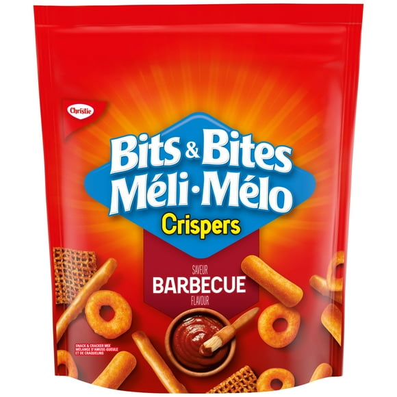 Crispers Bits & Bites Barbecue Flavour Snack & Cracker Mix, 145 g