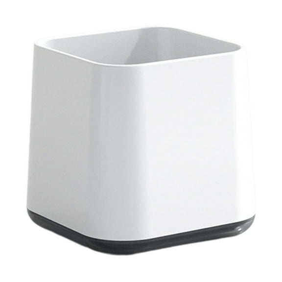 Kraoden Mouthwash Cup Toothbrush Holder for Bathroom, Compact Plastic Toothbrush Mug, Easy to Clean Oral Care Storage, Elegant Square Design for Toilets and Vanities