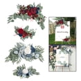 thumbnail image 1 of Arreglo floral colgante de rosas artificiales Soledad Corona colgante de puerta delantera azul, 1 of 10