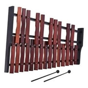 25 Note Wooden Xylophone Percussion Educational Musical Instrument Gift with 2 Mallets