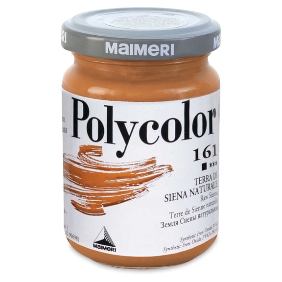 Maimeri Polycolor Vinyl Paints - Raw Sienna, 140 ml jar