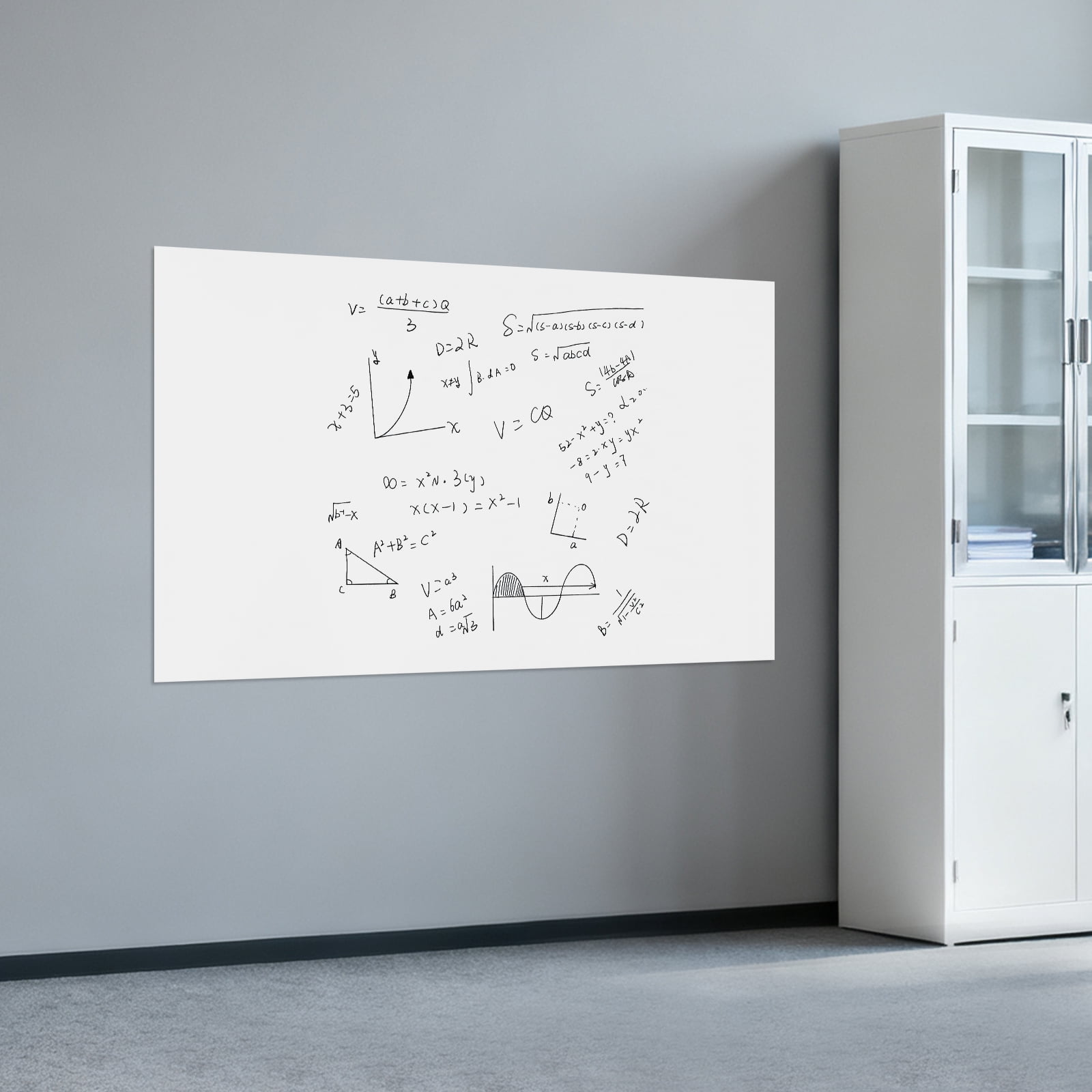 White PVC 80*120cm Magnetic Whiteboard Can Be Curled And Pasted Without Hurting The Wall
