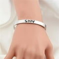 thumbnail image 6 of God Is Greater Stainless Steel Adjustable C Shape Bracelet Unisex Jewelry for Men Women Inspirational, 6 of 8