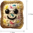 thumbnail image 3 of Oferta por tiempo limitado!Llavero de ganchillo PopTart de apoyo emocional, lindo muñeco tejido hecho a mano, juguetes, adornos con tarjeta positiva, 3 of 6