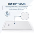 thumbnail image 2 of OUYAWEI 32x48in Acrylic Shower Base Rectangular Pan Center Stainless Steel Drain Slip Resistant Textured Bathroom, 2 of 7