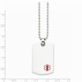 thumbnail image 2 of Stainless Steel Dog Tag Medical Pendant 24inch Necklace - 24 Inch - Measures 25mm Wide, 2 of 2