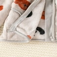 thumbnail image 6 of Cethrio Kids Boys Fleece Jacket, Stand-up collar Thermal Soft Fashion Winter Coats Outerwear Beige Size 4 T, 6 of 7