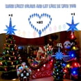 thumbnail image 4 of KonohaELF Bombillas de repuesto para árbol de Navidad de cerámica, color azul Klein, clavijas de plástico de torsión media, adornos para árbol de cerámica (87 bombillas y 3 estrellas superiores), 4 of 7